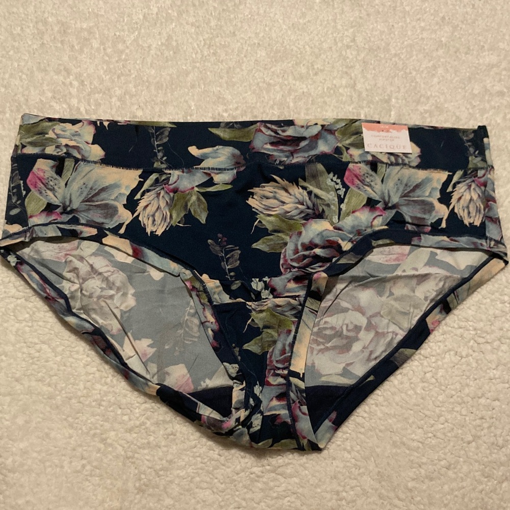 NWT Cacique Lane Bryant Mood Indigo Floral Comfort Bliss Hipster Panties